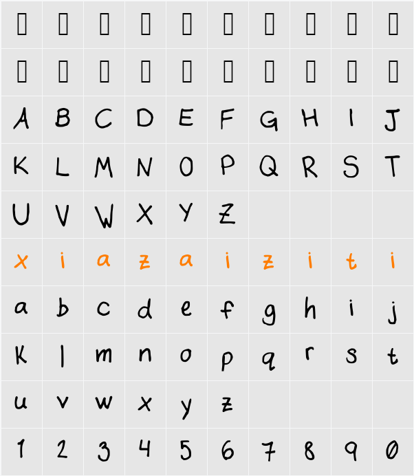 Alyrii 字符映射表