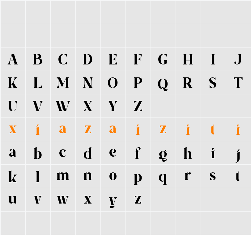 Aira DEMO 字符映射表