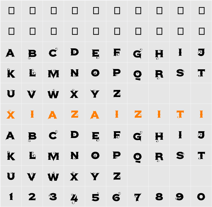 Agreloy 字符映射表