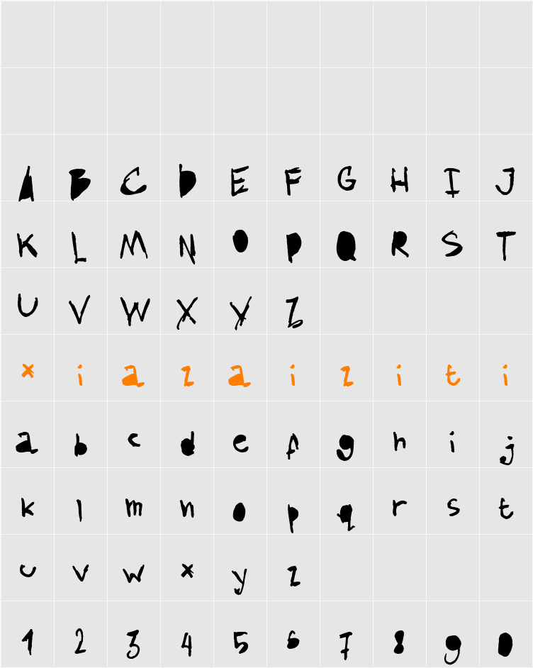 AmazHand_First_Alt 字符映射表