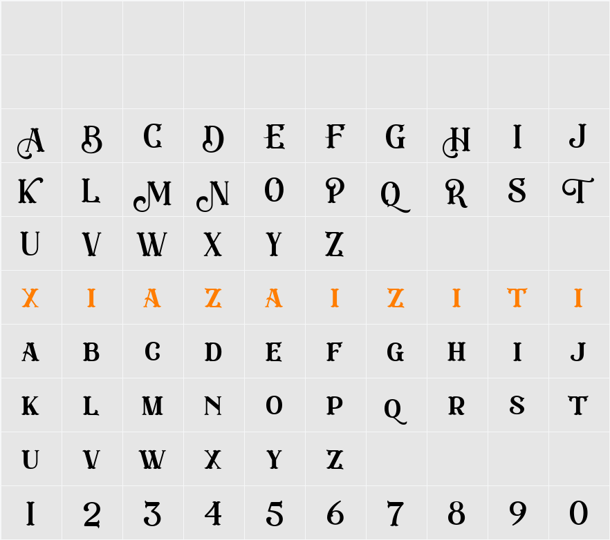 Eastwood 字符映射表