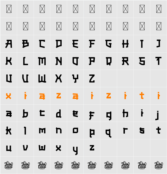 Akisa Personal Use 字符映射表