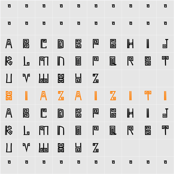 Ambages 字符映射表