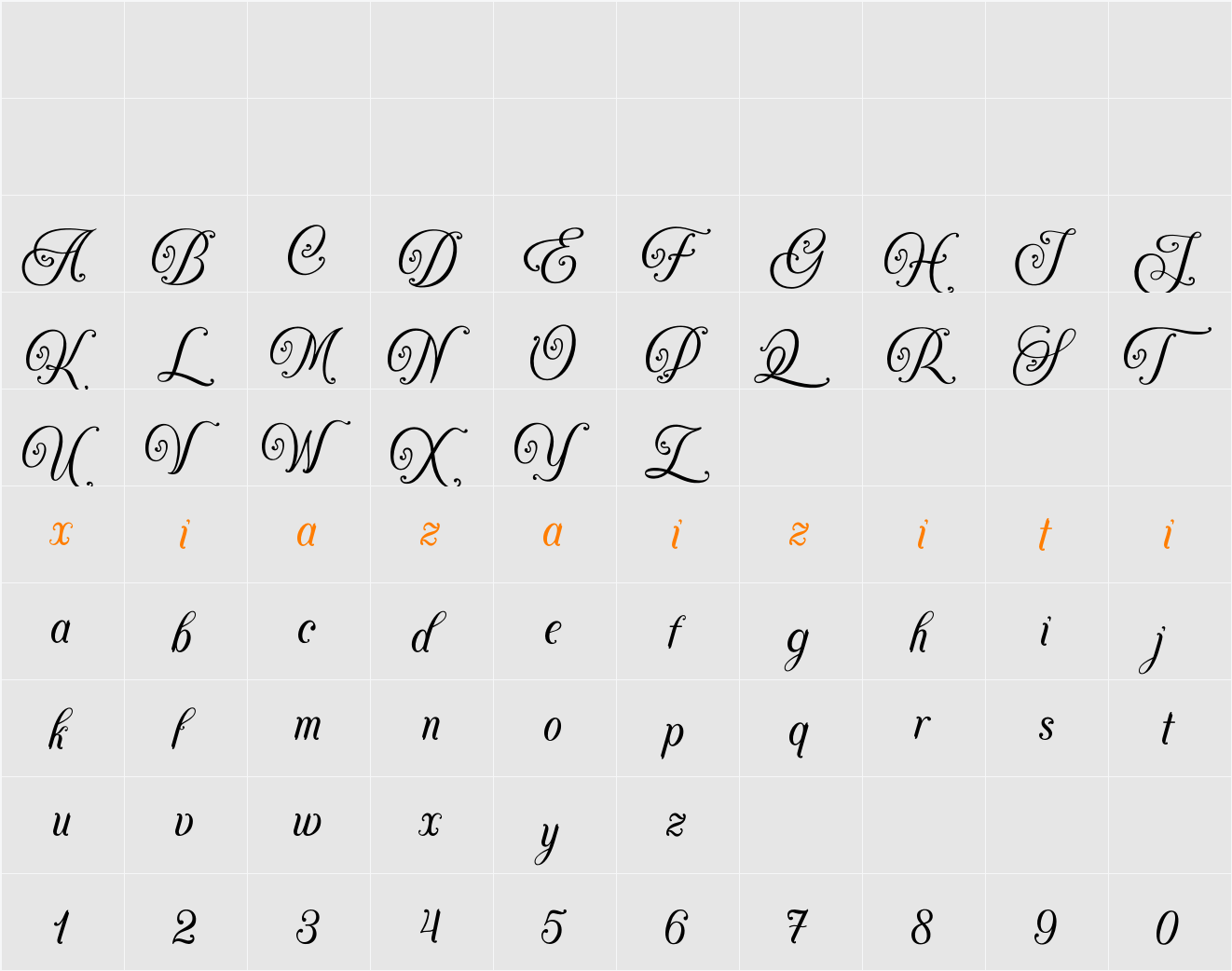 Agenda King 字符映射表