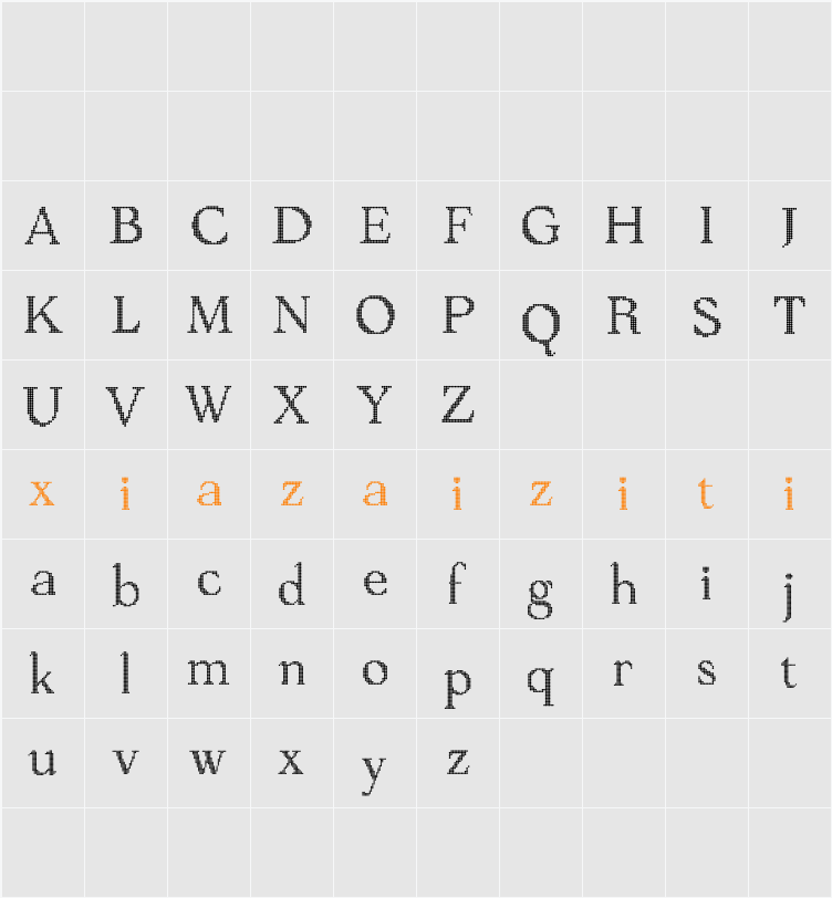 Ascella Disco Demo 字符映射表