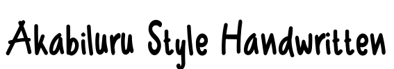 Akabiluru Style Handwritten