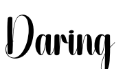 Daring 字体预览图
