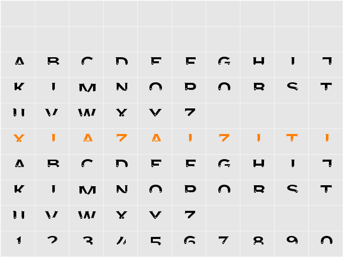 AgreloyInT3 字符映射表