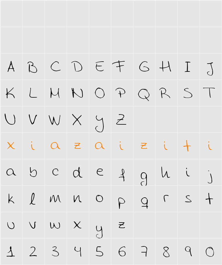 Aida Garmo - Scrap Rounded 字符映射表