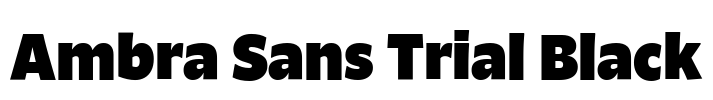 Ambra Sans Trial Black