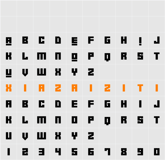 Robot Crush 字符映射表