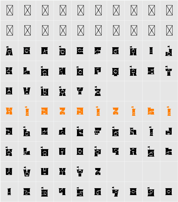 Astral Zenith One 字符映射表