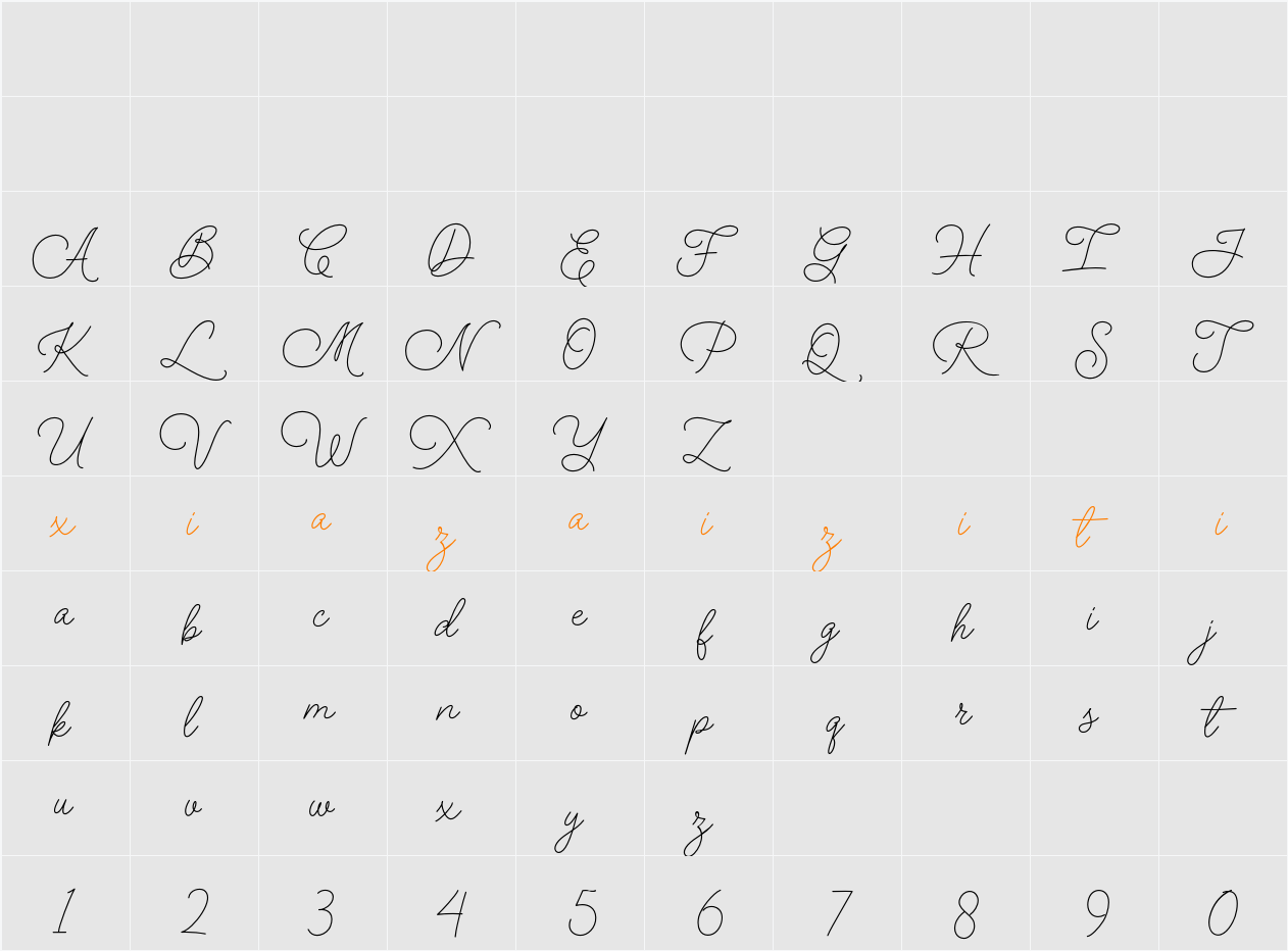 Alifia 字符映射表