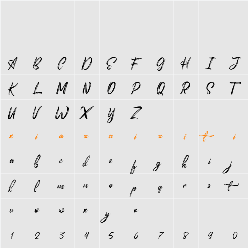 Ankerisey Personal Use 字符映射表