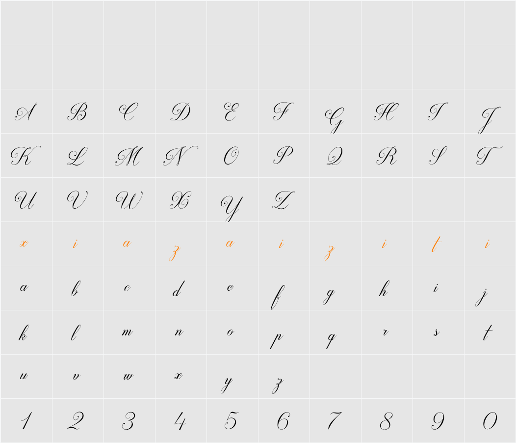Darleston 字符映射表
