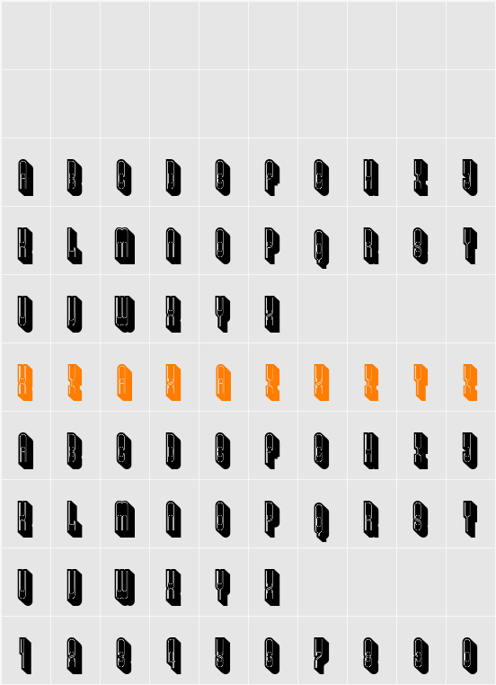 Alexander Filled 字符映射表