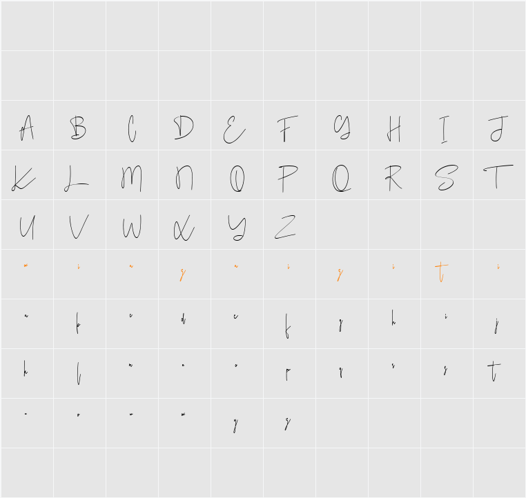 Ameriondela Free 字符映射表