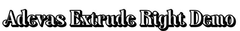 Adevas Extrude Right Demo 字体预览图
