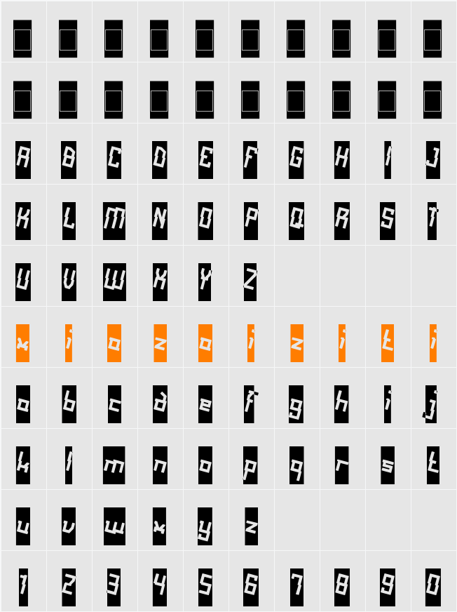 Alot Of Love 字符映射表