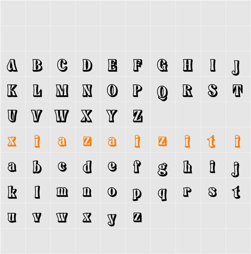 Askey 3D Demo rudeRight 字符映射表