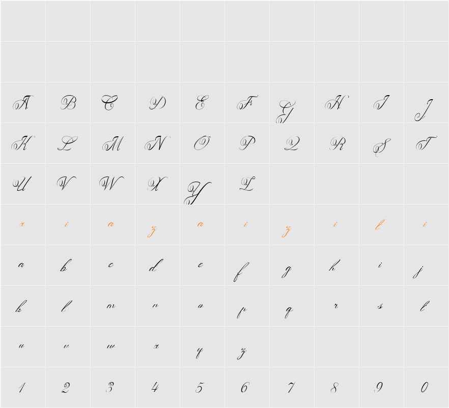 Adediala 字符映射表