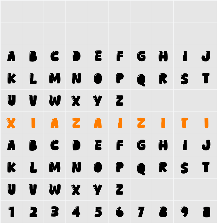 Adore Cats 字符映射表