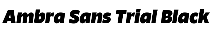 Ambra Sans Trial Black