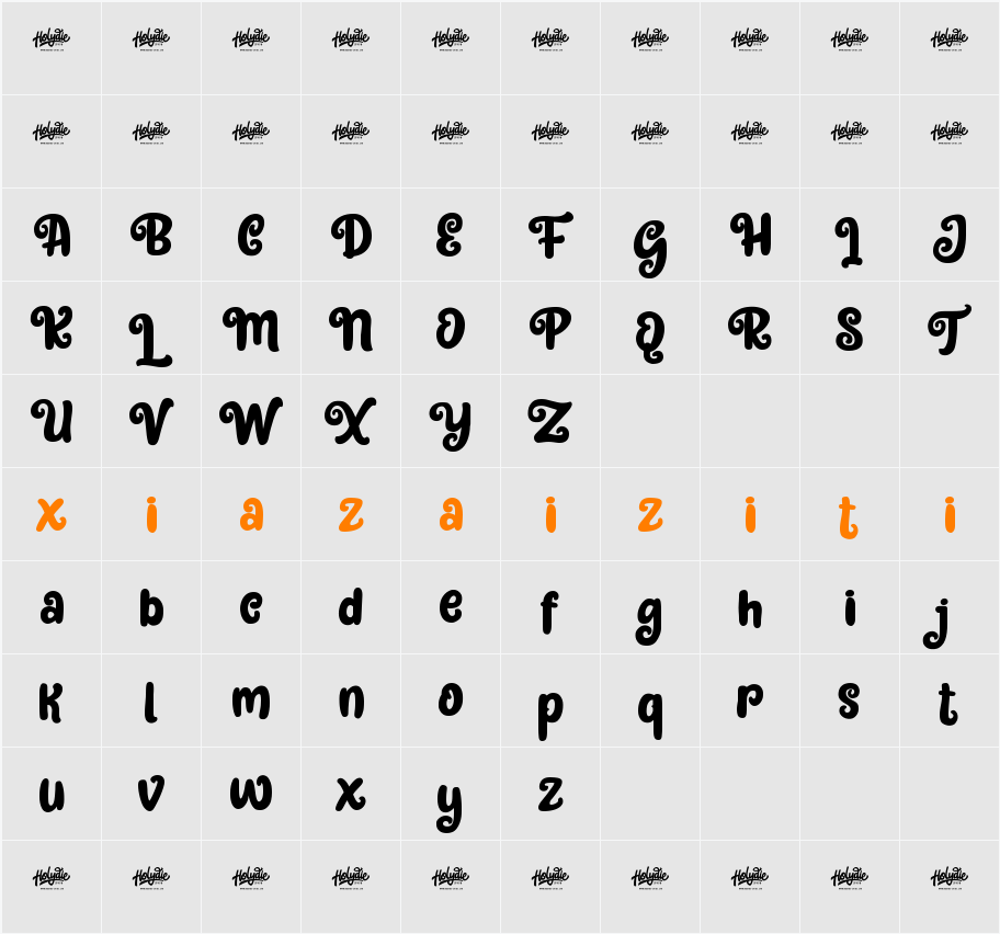 Sweety Rasty 字符映射表