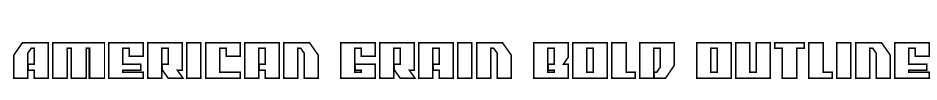 American Grain Bold Outline