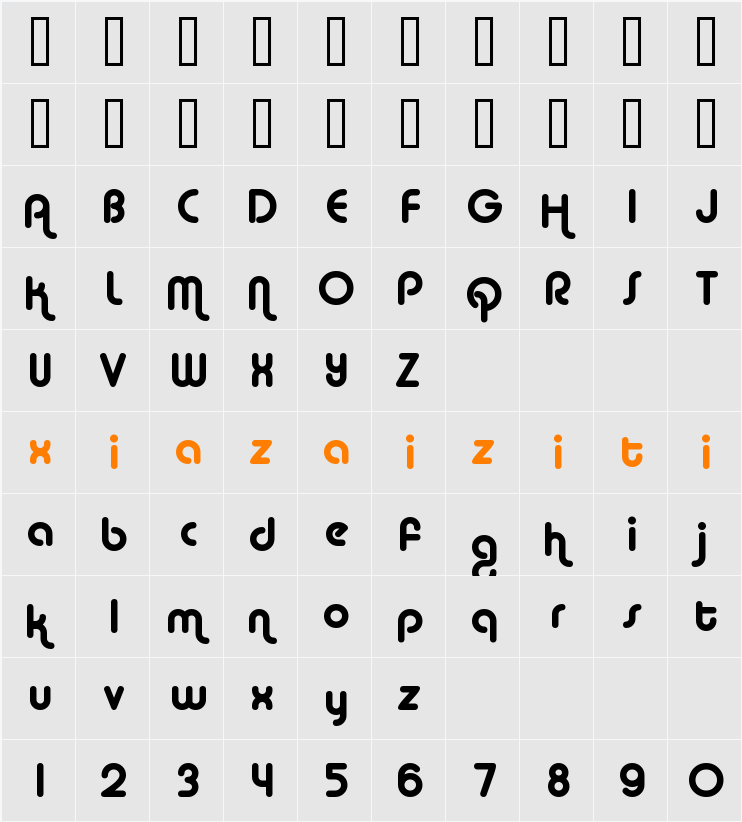 Alba 字符映射表