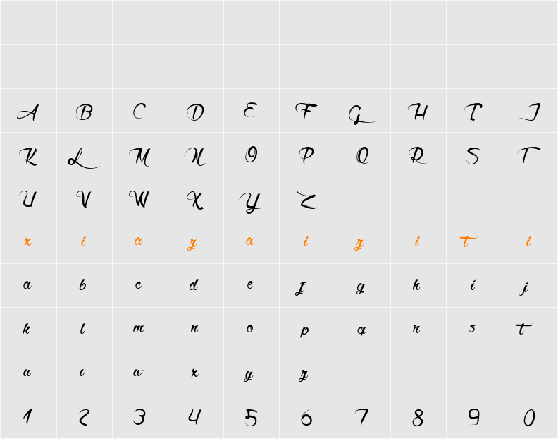 Akhenaton 字符映射表