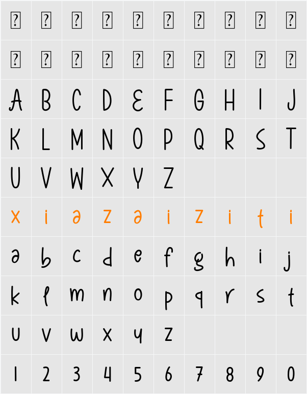 Abigael Tale 字符映射表