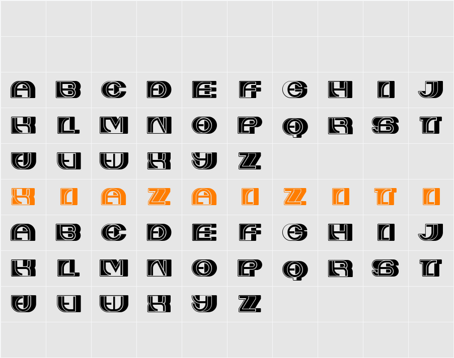 Album Filled 字符映射表