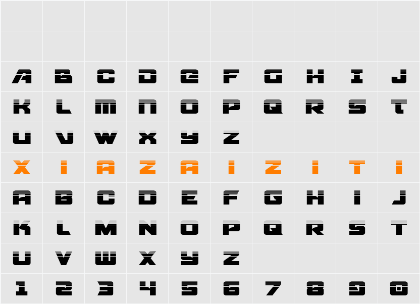 Aircruiser Halftone 字符映射表