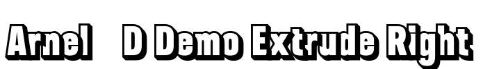 Arnel 3D Demo Extrude Right 字体预览图