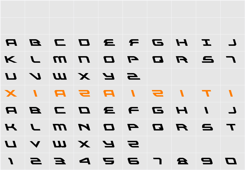 Alexis Leftalic 字符映射表