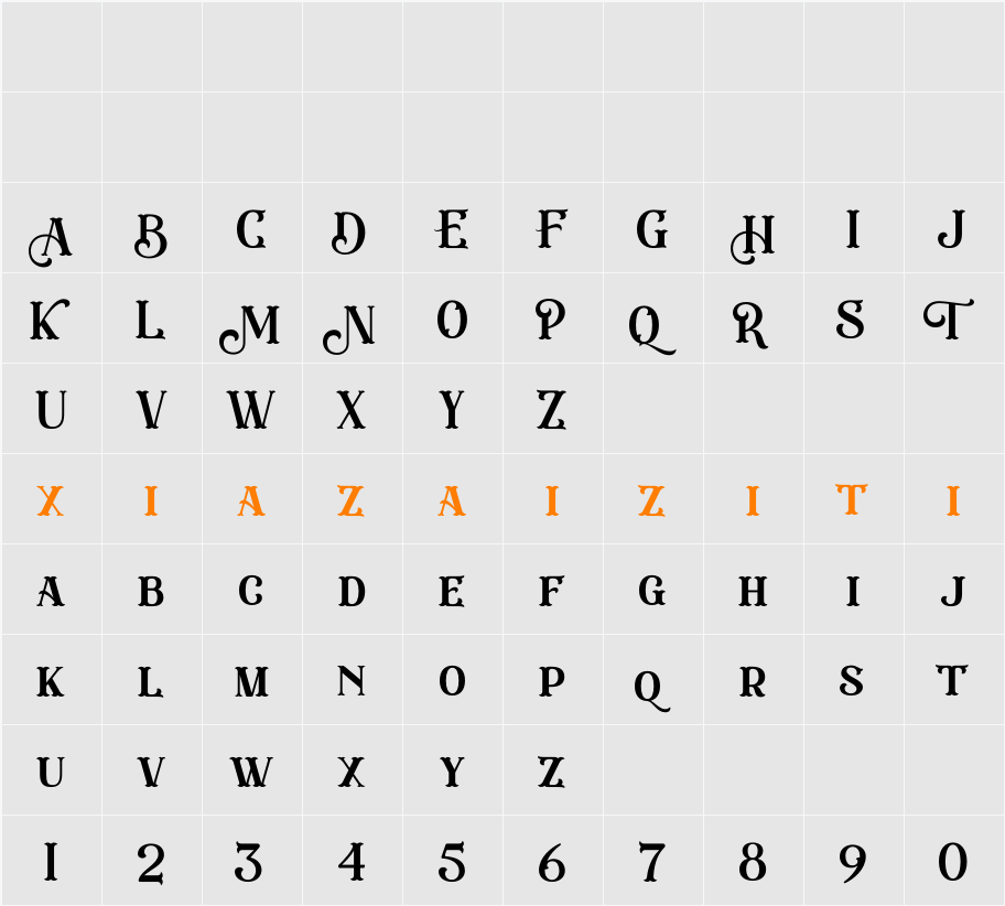 Eastwood 字符映射表
