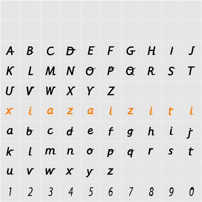 Alpha crisp 字符映射表