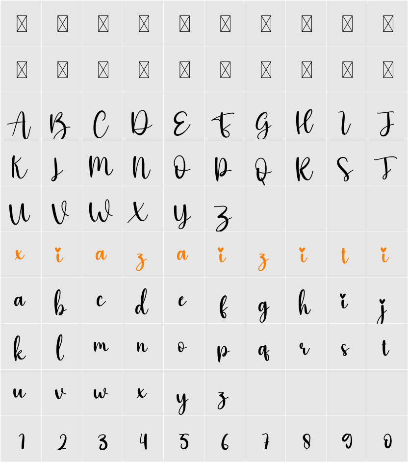 Anybaby 字符映射表