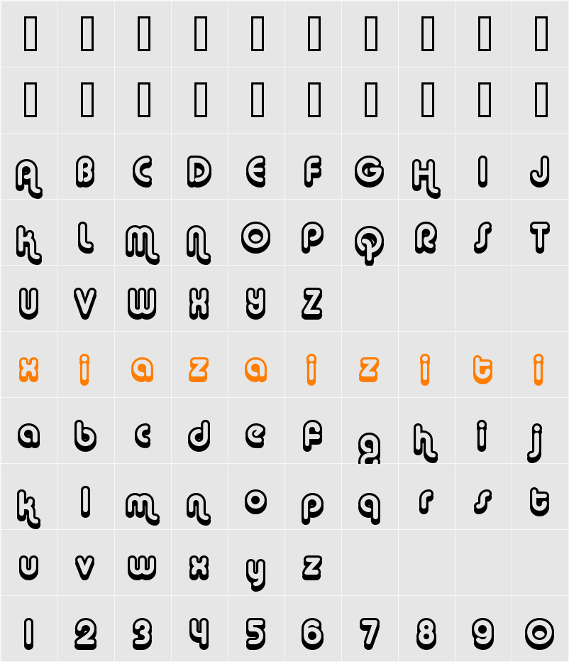 Alba Super 字符映射表