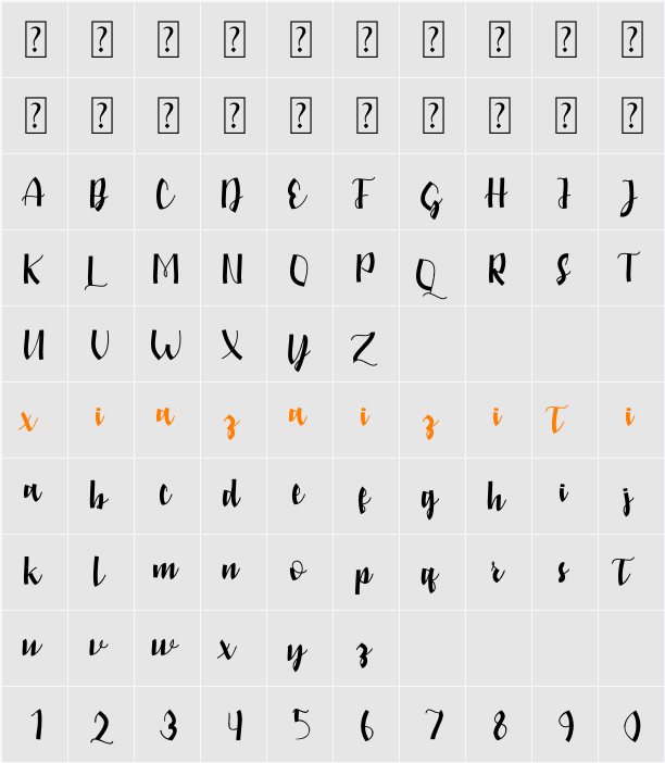 amstein 字符映射表