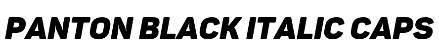 Panton Black Italic Caps