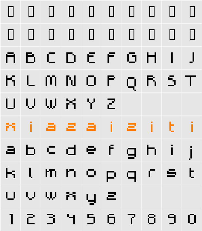 AdelphiBroken 字符映射表