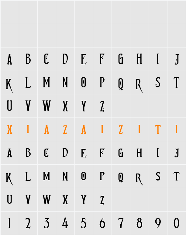 Archsara 字符映射表