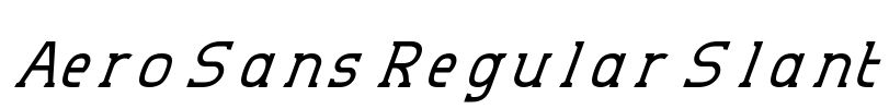 Aero Sans Regular Slant
