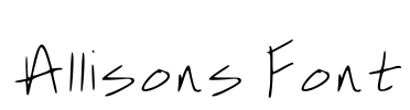 Allisons Font