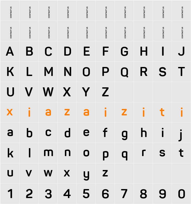 Panton-Trial 字符映射表