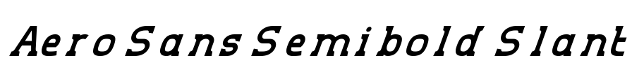 Aero Sans Semibold Slant