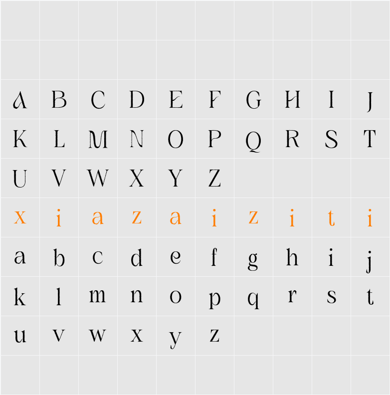 Amadi Rough Demo 字符映射表