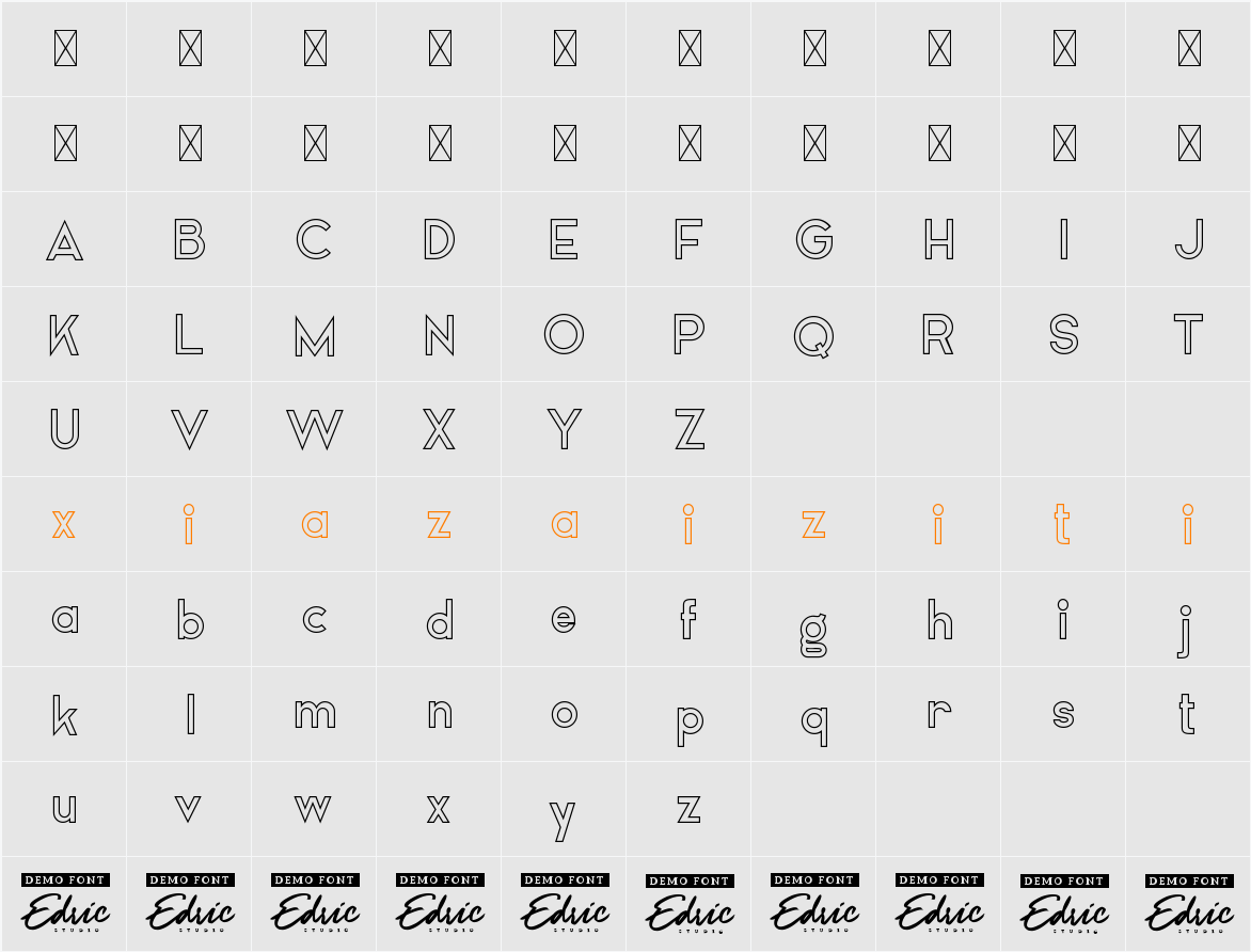 Airframe Demo Outline 字符映射表
